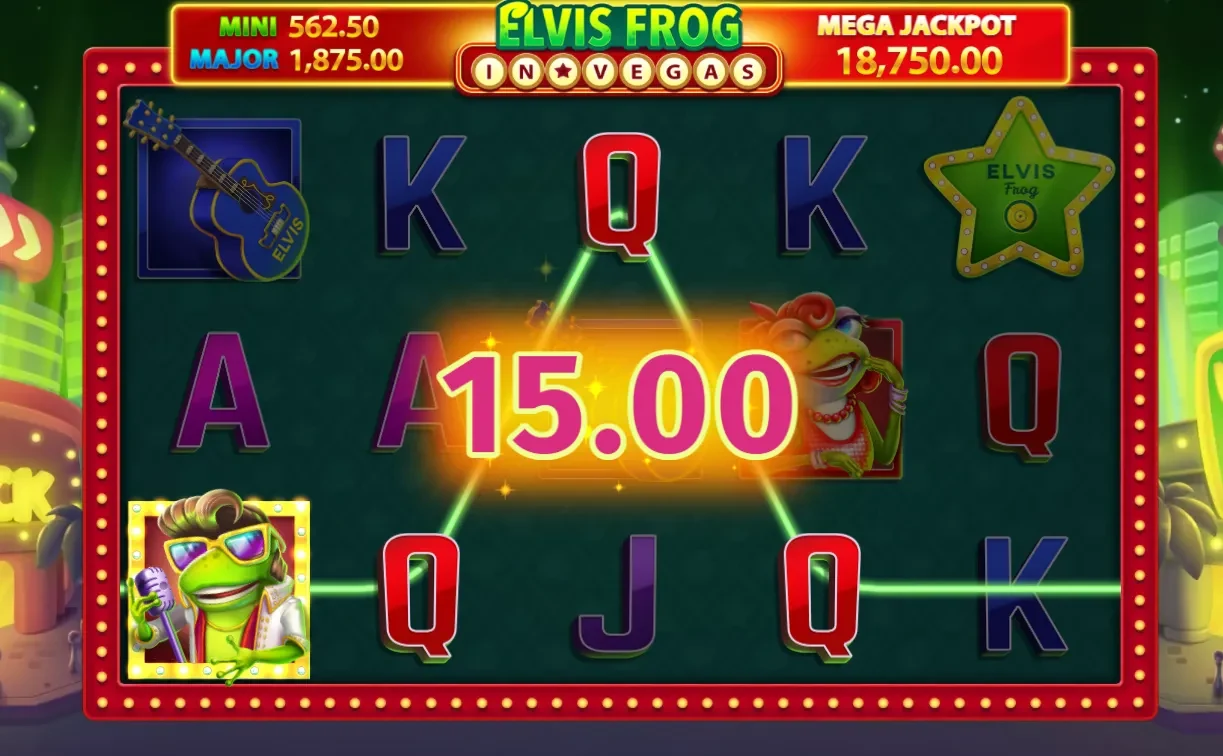 Elvis Frog in Vegas Spielautomat von BGaming