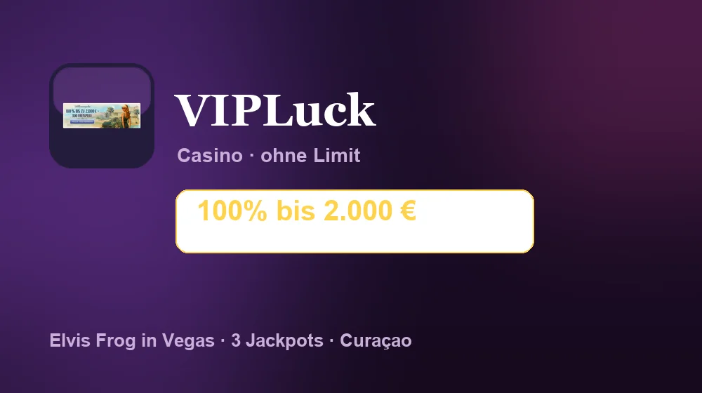 Screenshot von VIPLuck Casino
